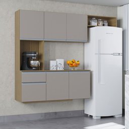 Kit Cozinha Suspensa Mel com Balcão 180cm Poquema Móveis - 3