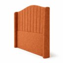 Ver imagem 4 de Cabeceira para Cama Box Estofada Zoe Decorativa Moderna Curva King 195 Cm Boucle Terracota