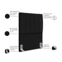 Ver imagem 4 de Cabeceira Estofada Solteiro Carla 90cm Suede Preto