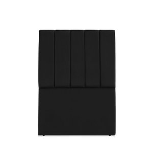 Cabeceira Estofada Solteiro Carla 90cm Suede Preto
