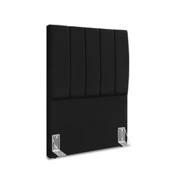 Cabeceira Estofada Solteiro Carla 90cm Suede Preto - 2