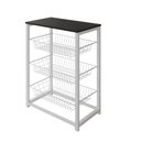 Ver imagem 2 de Fruteira com Suporte para Micro-ondas Barcelona Aço Branco Cesto Branco Tampo Preto