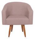 Ver imagem 3 de Poltrona Decorativa Recepção Luiza Jj Pés Palito Linho:rose