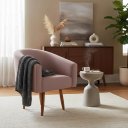 Ver imagem 1 de Poltrona Decorativa Recepção Luiza Jj Pés Palito Linho:rose