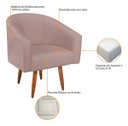 Ver imagem 5 de Poltrona Decorativa Recepção Luiza Jj Pés Palito Linho:rose