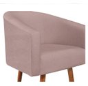 Ver imagem 6 de Poltrona Decorativa Recepção Luiza Jj Pés Palito Linho:rose