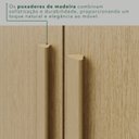 Ver mais imagens de Guarda-Roupa com Espelho 4 Portas 3 Gavetas 100% MDF Veneza Marrom/Jequitiba