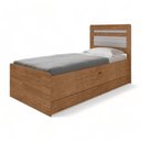 Ver imagem 2 de Cama Baú Larissa Solteiro Naturale e Off White com Auxiliar Framar