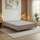Ver imagem 1 de Cama Base Box King Estofada em Madeira Maciça Base Reforçada Santorini Espresso Móveis Marrom