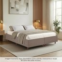 Ver imagem 2 de Cama Base Box King Estofada em Madeira Maciça Base Reforçada Santorini Espresso Móveis Marrom