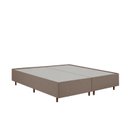 Ver imagem 3 de Cama Base Box King Estofada em Madeira Maciça Base Reforçada Santorini Espresso Móveis Marrom