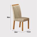 Ver imagem 3 de Kit 2 Cadeiras Mdf de Jantar Estofada Dhora- Arbo Design