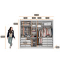 Ver imagem 5 de Guarda Roupa Casal com Espelho 6 Portas 8 Gavetas - Rizon-branco - Móveis Novo Horizonte