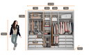 Ver imagem 5 de Guarda Roupa Casal com Espelho 6 Portas 8 Gavetas - Rizon-branco - Móveis Novo Horizonte