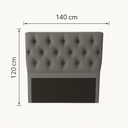 Ver imagem 3 de Cabeceira Cama Box Casal Capitonê Veludo + Framer Safira 140:cinza
