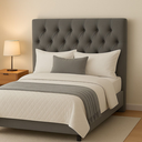 Ver imagem 1 de Cabeceira Cama Box Casal Capitonê Veludo + Framer Safira 140:cinza