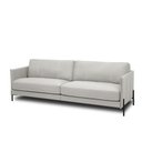 Ver imagem 2 de Sofá Decorativo Karine 4 Lugares Sala de Estar 270cm Pés em Aço Couro Off White G88 - Gran Belo