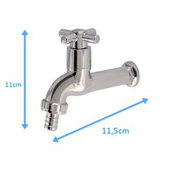 Torneira Simples De Parede Para Tanque E Jardim 1/4 De Volta - 2