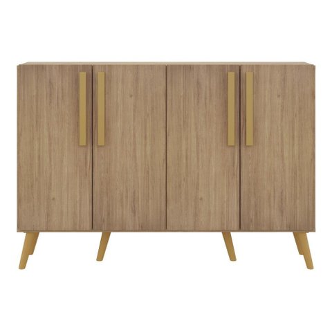 Aparador Buffet 4 Portas Retrô Viena Multimóveis V3606 Rustic/Natural