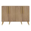 Ver imagem 1 de Aparador Buffet 4 Portas Retrô Viena Multimóveis V3606 Rustic/Natural
