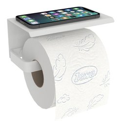 Porta Papel Higiênico Inox De Parede Banheiro Branco MAX - 7