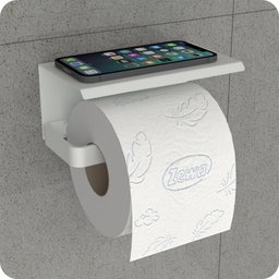 Porta Papel Higiênico Inox De Parede Banheiro Branco MAX - 1