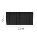 Ver imagem 2 de Painel Estofada Kiara 100cm Solteiro Box Quarto Corino Preto - Gat Magazine