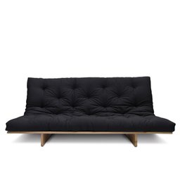 Sofá-cama Futon Slim L 03 Lugares Cor Preto FUTON BRASIL - 1
