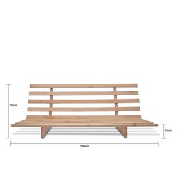 Sofá-cama Futon Slim L 03 Lugares Cor Preto FUTON BRASIL - 4