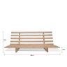 Sofá-cama Futon Slim L 03 Lugares Cor Preto FUTON BRASIL - 4