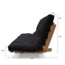 Sofá-cama Futon Slim L 03 Lugares Cor Preto FUTON BRASIL - 3