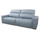 Ver imagem 1 de Sofá Retrátil e Reclinável de Couro Atami 2,50 M Light Blue - Mempra Design