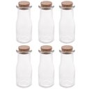 Ver imagem 1 de Kit 6 Porta Temperos de Vidro 200ml com Tampa de Rolha Lyor para Decorar e Guardar Especiarias