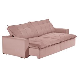 Sofá Modular Bahia 4 Lugares 2,30 MT com Molas Retrátil e Reclinável Veludo Nobre Sofatec - 10