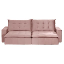 Sofá Modular Bahia 4 Lugares 2,30 MT com Molas Retrátil e Reclinável Veludo Nobre Sofatec - 2