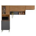 Ver imagem 1 de Cozinha Compacta Alba 6 Portas Amêndola Touch/grafito Prime Tx - Demóbile