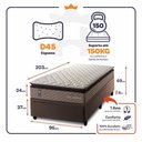 Ver imagem 2 de Cama Box Baú Atlanta 96x203 Marrom Espuma D45 King House