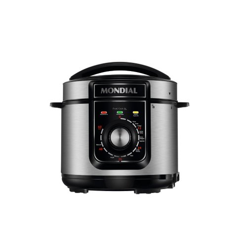 Panela de Pressão Elétrica Mondial 5l Pratic Cook Pe-48-5l-i 900w Preto/inox 220v