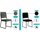 Ver imagem 7 de Conjunto: Mesa de Cozinha 1569 Aço C/ Tampo Madeirado 90x90cm e 4 Cadeiras 1736 Preto/legno - Preto