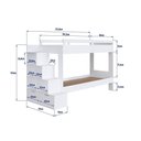 Ver imagem 6 de Cama Beliche Infantil com Escada de Nichos e Gavetas Completa Móveis Branco