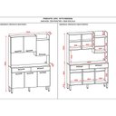 Ver imagem 4 de Kit Cozinha Ambiente Modena 6 Portas Nogueira Off White Ripado - Kits Paraná