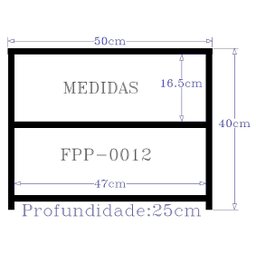 Sapateira para Quarto Sala Hall Lavanderia 25x40x50cm - Preto Tx - 2