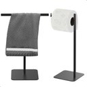Ver imagem 5 de Porta Papel Higiênico de Chão Preto e Toalha Lavabo Nice