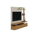 Ver imagem 6 de Painel Quarto P- Tv até 60 Pol Maragogi C- 2 Porta e 2 Prateleiras 182x154cm Nature-off White -