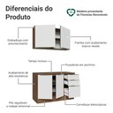 Ver imagem 4 de Armário de Cozinha Compacta 120 X 60 cm Rustic/Branco Veludo Lux Madesa 02
