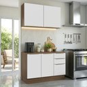 Ver imagem 1 de Armário de Cozinha Compacta 120 X 60 cm Rustic/Branco Veludo Lux Madesa 02