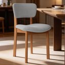 Ver imagem 3 de Cadeira para Sala de Jantar Cozinha Living Estofada Dara L02 Bouclê Cinza - Lyam Decor