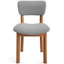 Ver imagem 3 de Cadeira para Sala de Jantar Cozinha Living Estofada Dara L02 Bouclê Cinza - Lyam Decor