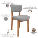 Ver imagem 5 de Cadeira para Sala de Jantar Cozinha Living Estofada Dara L02 Bouclê Cinza - Lyam Decor