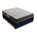Ver imagem 1 de Cama Box Casal Colchão Mola Ensacada Acolchões + Box Poliéster 68x138x188: Preto